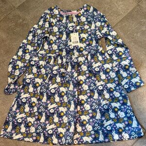 Mini Boden Blue Floral Bunny Dress